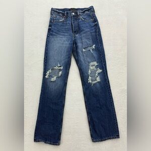 Aeropostale 90's baggy distressed jean Size 2 Women’s Straight Leg Y2K